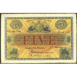 Union Bank of Scotland Ltd. £5 dated 31-3-1947 prefix G, PS811C, dirt lines on rev; VF. (1)  £70...