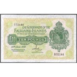 Falkland Islands £10 dated 15-6-1982 P11C, good VF.  £34...