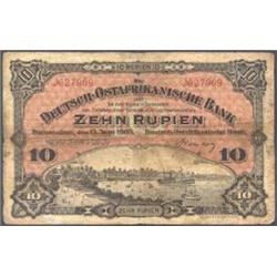 German East Africa 10 rupien dated 15-6-1905 P2, VG.  £30...