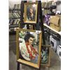 Image 1 : GROUP LOT OF 7 ELVIS PRESLEY FRAMED MIRRORS AND LAMINATED WOODEN BOARD PRINT