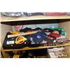 Image 1 : SHELF LOT FULL OF SPORTS CLOTHING; NHL JACKETS, VANCOUVER CANUCKS HATS, BC LIONS ETC