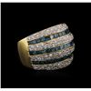 Image 2 : 2.41ctw Fancy Blue Diamond Ring - 14KT Yellow Gold
