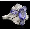 Image 1 : 14KT White Gold 3.58ct Tanzanite and Diamond Ring