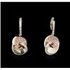 Image 1 : 14KT Two-Tone Gold 1.53ctw Diamond Earrings
