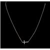 Image 1 : 14KT Rose Gold 0.32ctw Diamond Cross Necklace