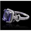 Image 1 : 14KT White Gold 3.40ct Tanzanite and Diamond Ring