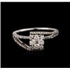Image 1 : 14KT White Gold 0.53ctw Diamond Ring