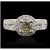 Image 1 : 14KT White Gold 1.50ctw Diamond Ring
