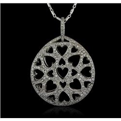 14KT White Gold 0.52ctw Diamond Pendant With Chain