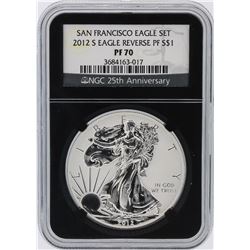 2012-S NGC Graded PF70 $1 American Silver Eagle Reverse Silver Coin