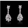 Image 1 : 14KT White Gold 2.87ct Diamond Earrings