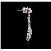 Image 2 : 14KT White Gold 2.87ct Diamond Earrings