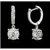 Image 2 : 14KT White Gold 1.03ctw Diamond Earrings