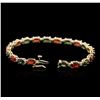 Image 3 : 14KT Yellow Gold 9.80ctw Sapphire and Diamond Bracelet