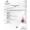 Image 3 : 6.30ctw Ruby and Diamond Pendant With Chain - 14KT Two-Tone Gold