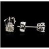 Image 2 : 14KT White Gold 0.68ctw Diamond Stud Earrings