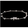 Image 2 : 1.00ctw Diamond Bracelet - 14KT White Gold
