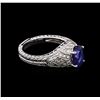 Image 2 : 2.10ct Tanzanite and Diamond Ring - 14KT White Gold