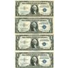 Image 1 : 1935 $1 Silver Certificate Lot of 4 Assorted Bills