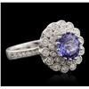 Image 2 : 14KT White Gold 2.27ct Tanzanite and Diamond Ring