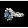 Image 2 : 14KT White Gold 3.16ct Tanzanite and Diamond Ring
