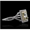 Image 2 : 14KT White Gold 1.60ctw Diamond Ring