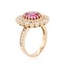 Image 3 : 14KT Rose Gold 2.87ct Pink Sapphire and Diamond Ring