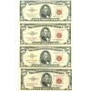 Image 1 : 1963 $5 Red Seal Bill Lot of 4