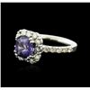 Image 2 : 14KT White Gold 2.53ct Tanzanite and Diamond Ring