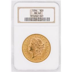 1896 N62 $20 Double Eagle Liberty Head Gold Coin