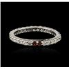 Image 4 : 14KT White Gold Multi Gemstone Ring