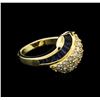 Image 2 : 2.20ctw Sapphire and Diamond Ring - 14KT Yellow Gold