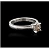 Image 2 : 14KT White Gold 0.95ct Oval Cut Fancy Brown Diamond Solitaire Ring