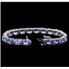 Image 3 : 14KT White Gold 27.82ctw Tanzanite Bracelet