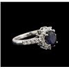 Image 2 : 1.72ct Sapphire and Diamond Ring - 14KT White Gold