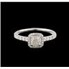 Image 1 : 14KT White Gold 0.83ctw Diamond Ring