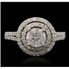 Image 1 : 14KT White Gold 1.78ctw Diamond Ring