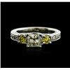 Image 1 : 14KT White Gold 1.54ctw Diamond Ring