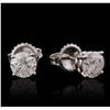 Image 2 : 14KT White Gold 1.40ctw Diamond Stud Earrings