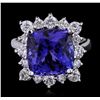 Image 2 : 14KT White Gold GIA Certified 7.53ct Tanzanite and Diamond Ring