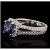 Image 2 : 14KT White Gold 2.60ct Sapphire and Diamond Ring