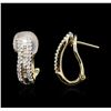 Image 2 : 10KT Yellow Gold 0.50ctw Diamond Earrings