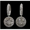 Image 1 : 14KT White Gold 3.41ctw Diamond Earrings