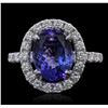 Image 1 : 14KT White Gold 3.35ct Tanzanite and Diamond Ring