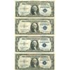 Image 1 : 1935 $1 Silver Certificate Lot of 4 Assorted Bills