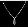 Image 2 : 14KT White Gold 1.90ctw Diamond Necklace