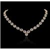 Image 2 : 14KT Yellow Gold 24.95ctw Tanzanite and Diamond Necklace