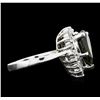 Image 3 : 14KT White Gold 3.07ct Green Tourmaline and Diamond Ring
