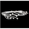 Image 1 : 14KT White Gold 1.12ctw Diamond Bangle Bracelet