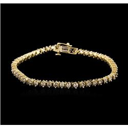 14KT Yellow Gold 2.25ctw Diamond Tennis Bracelet